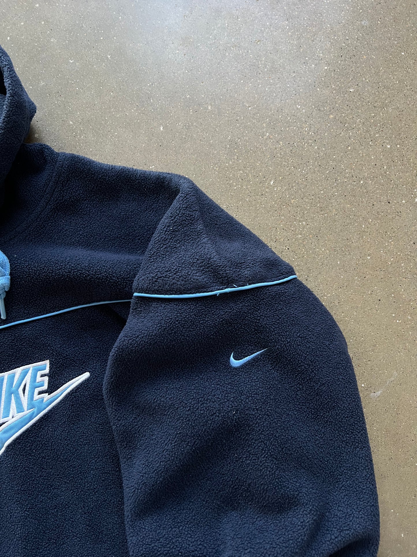 Vintage Blue Nike Fleece Hoodie - M