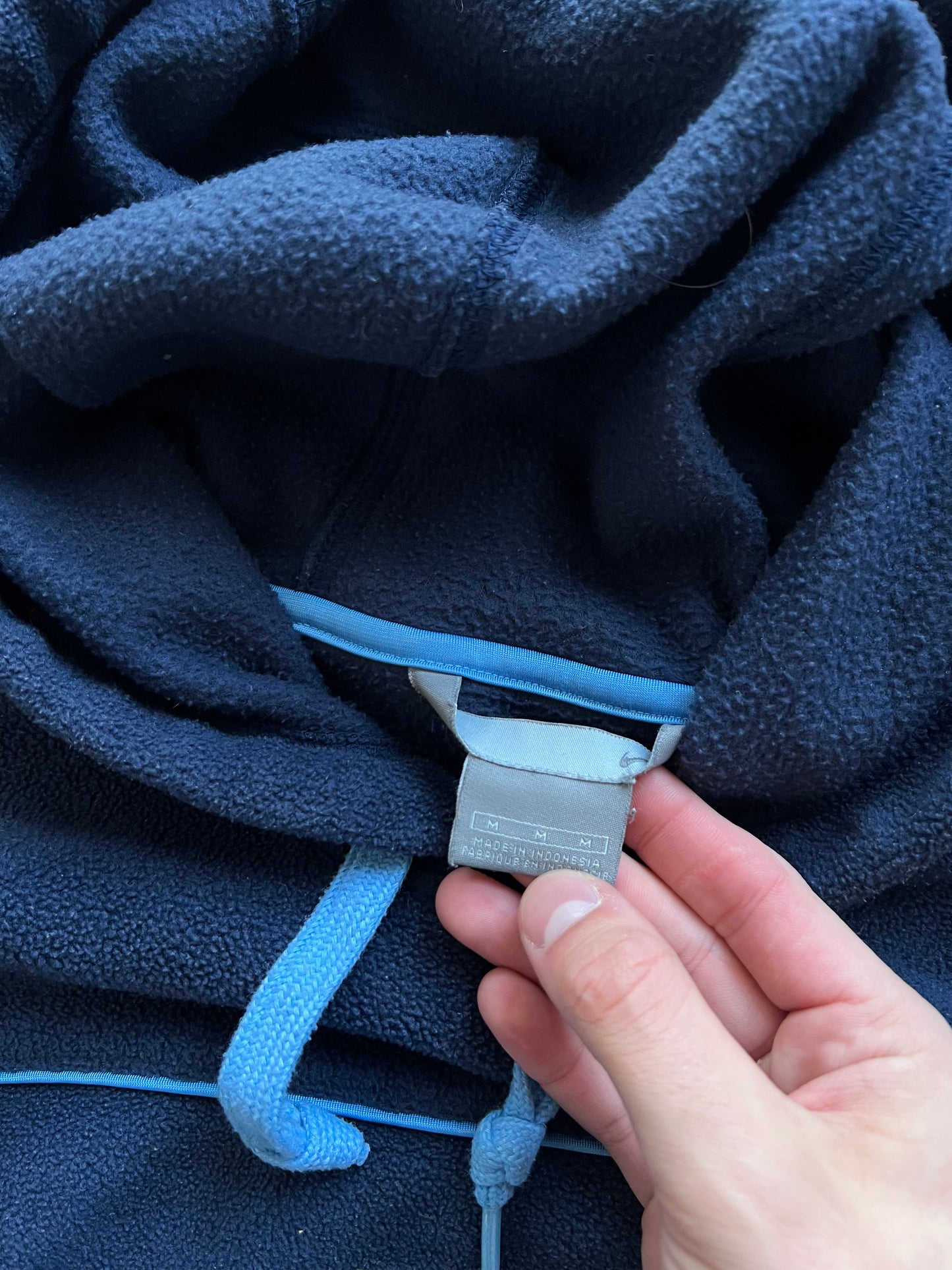 Vintage Blue Nike Fleece Hoodie - M