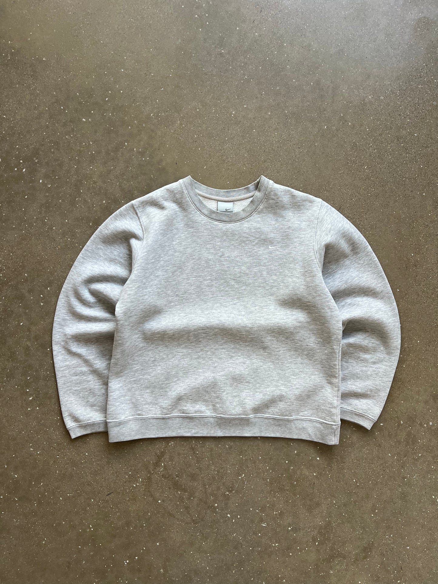 Vintage Grey Nike Swoosh Crew - XS