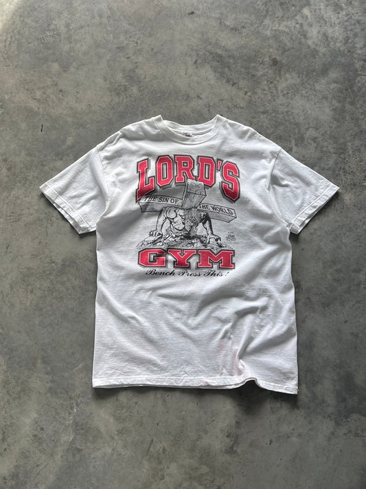 Vintage White The Lords Gym Shirt - L