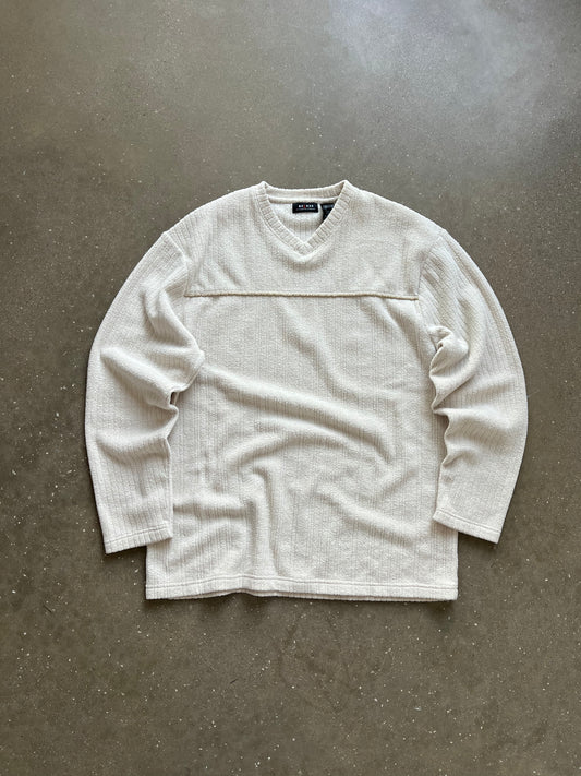 Vintage White Stripped Axcess Sweater - XL