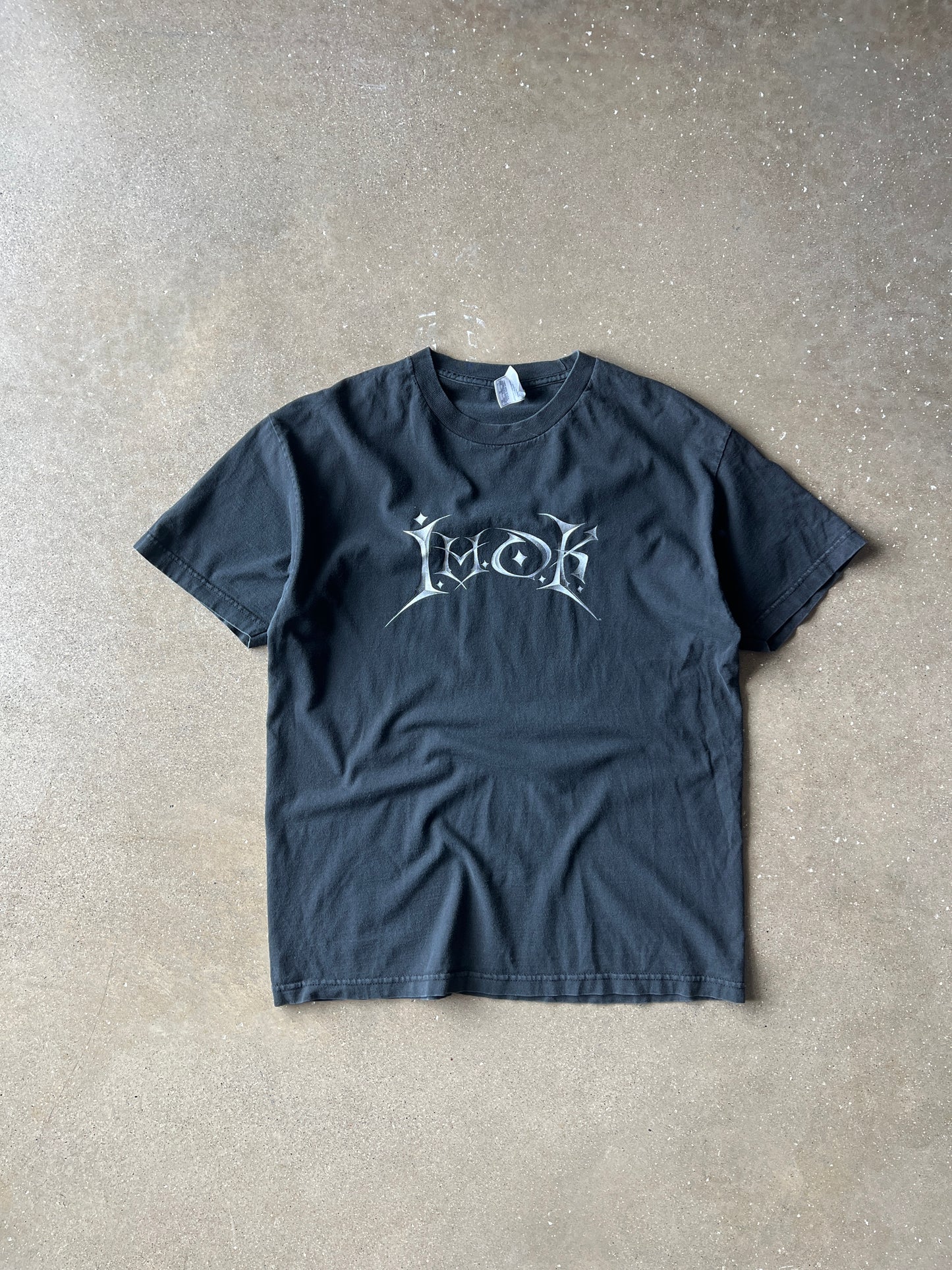 Vintage Faded Black IMOK T-Shirt - L