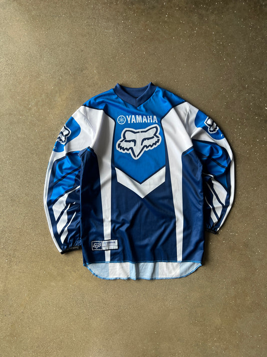 Vintage Blue Yamaha Fox Racing Motocross Jersey - M