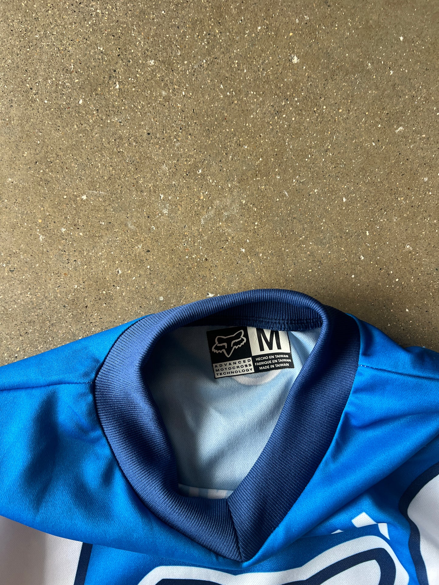 Vintage Blue Yamaha Fox Racing Motocross Jersey - M