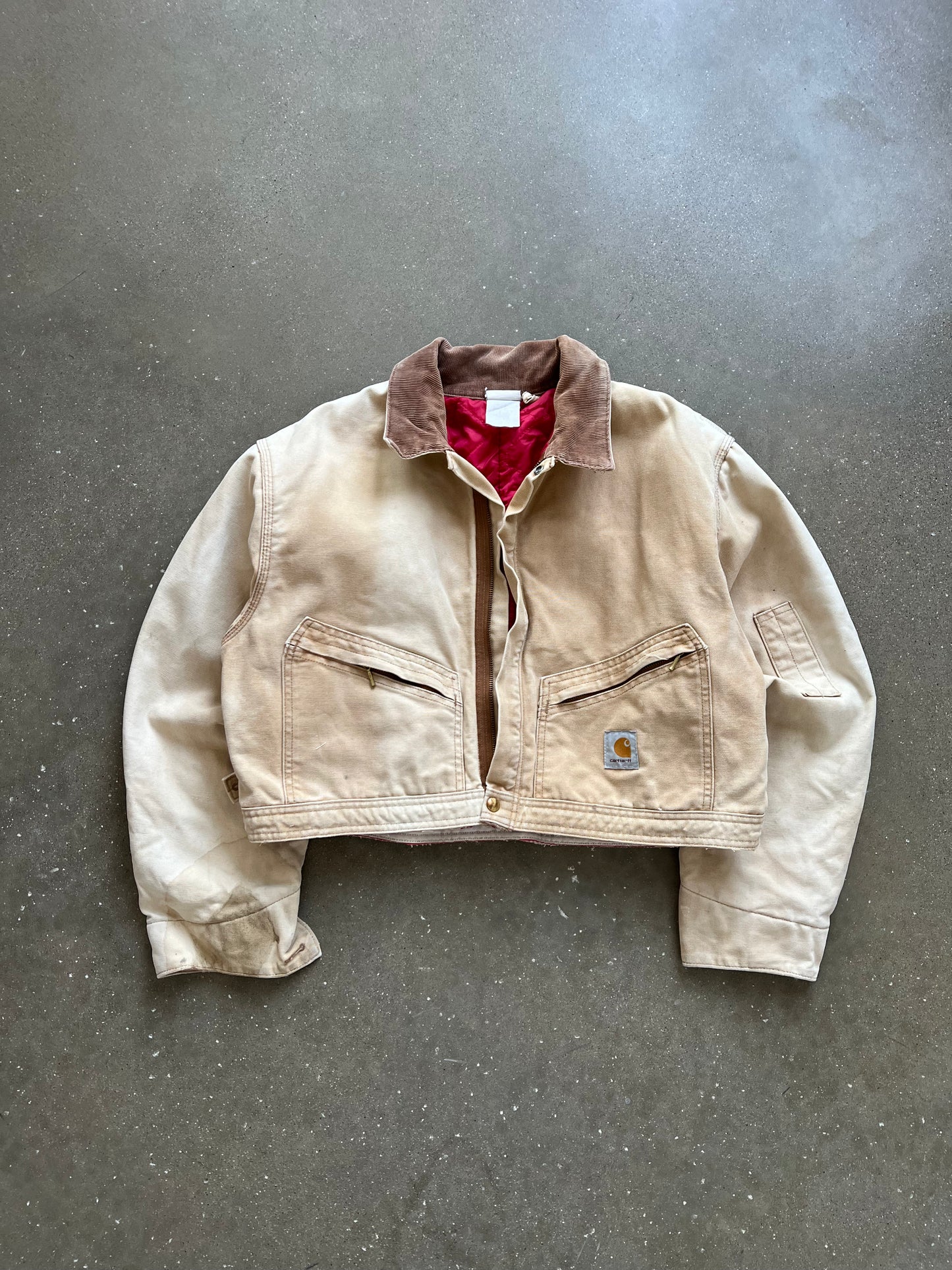 Vintage Tan Carhartt Cropped Jacket - L