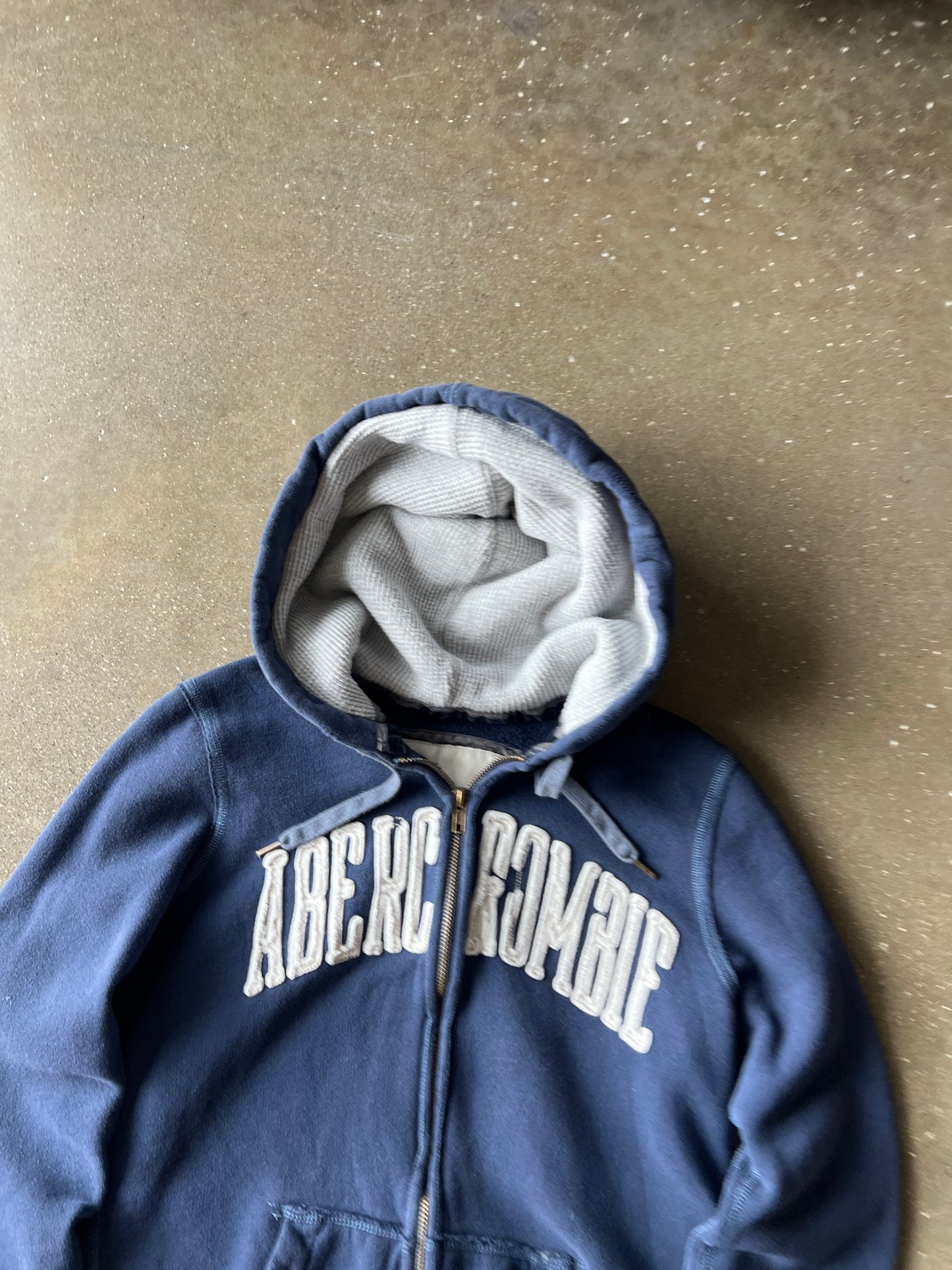 Vintage Blue Abercrombie Zip Hoodie - Medium