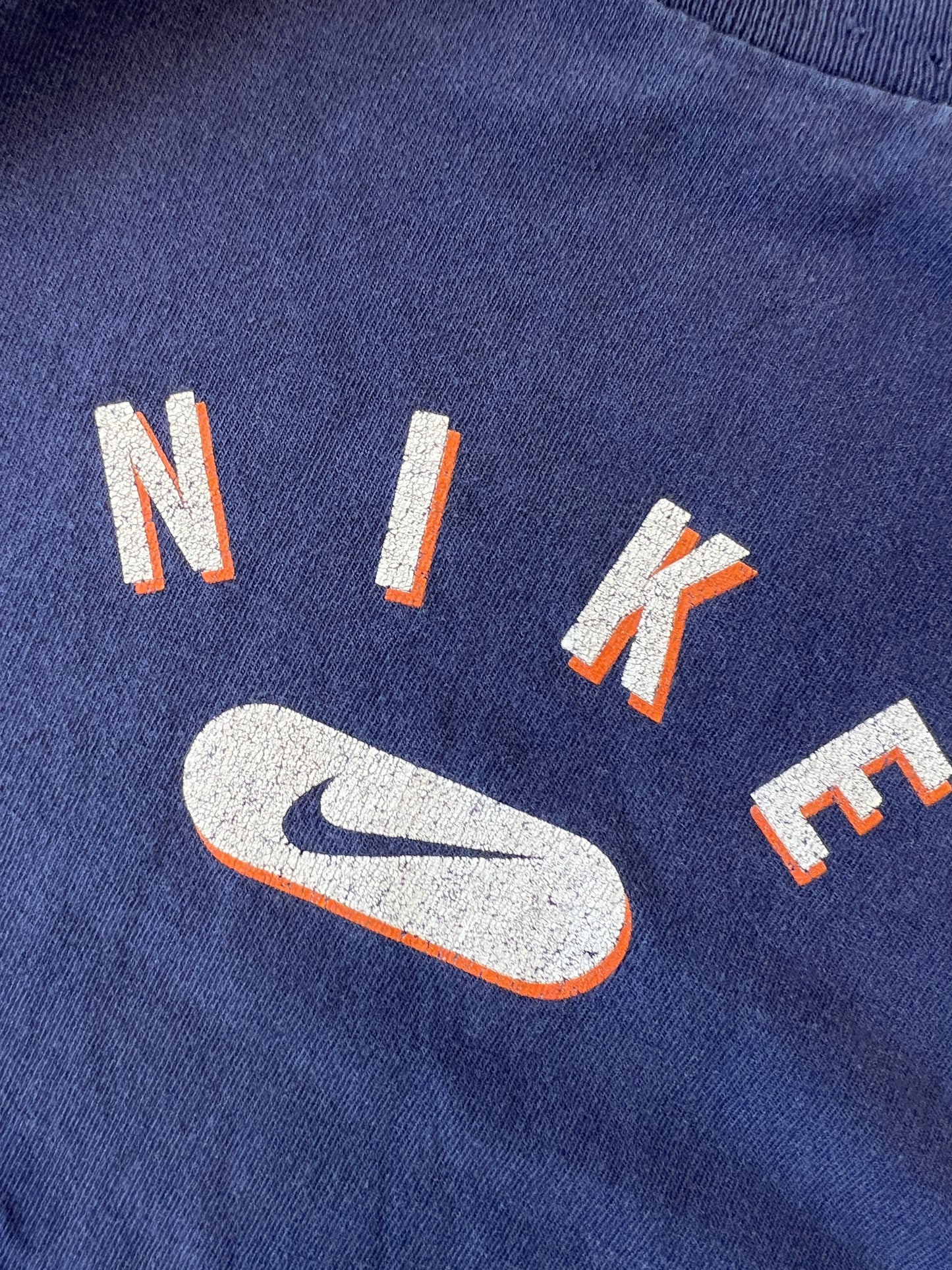 Vintage Blue Nike Spellout Shirt - XXL