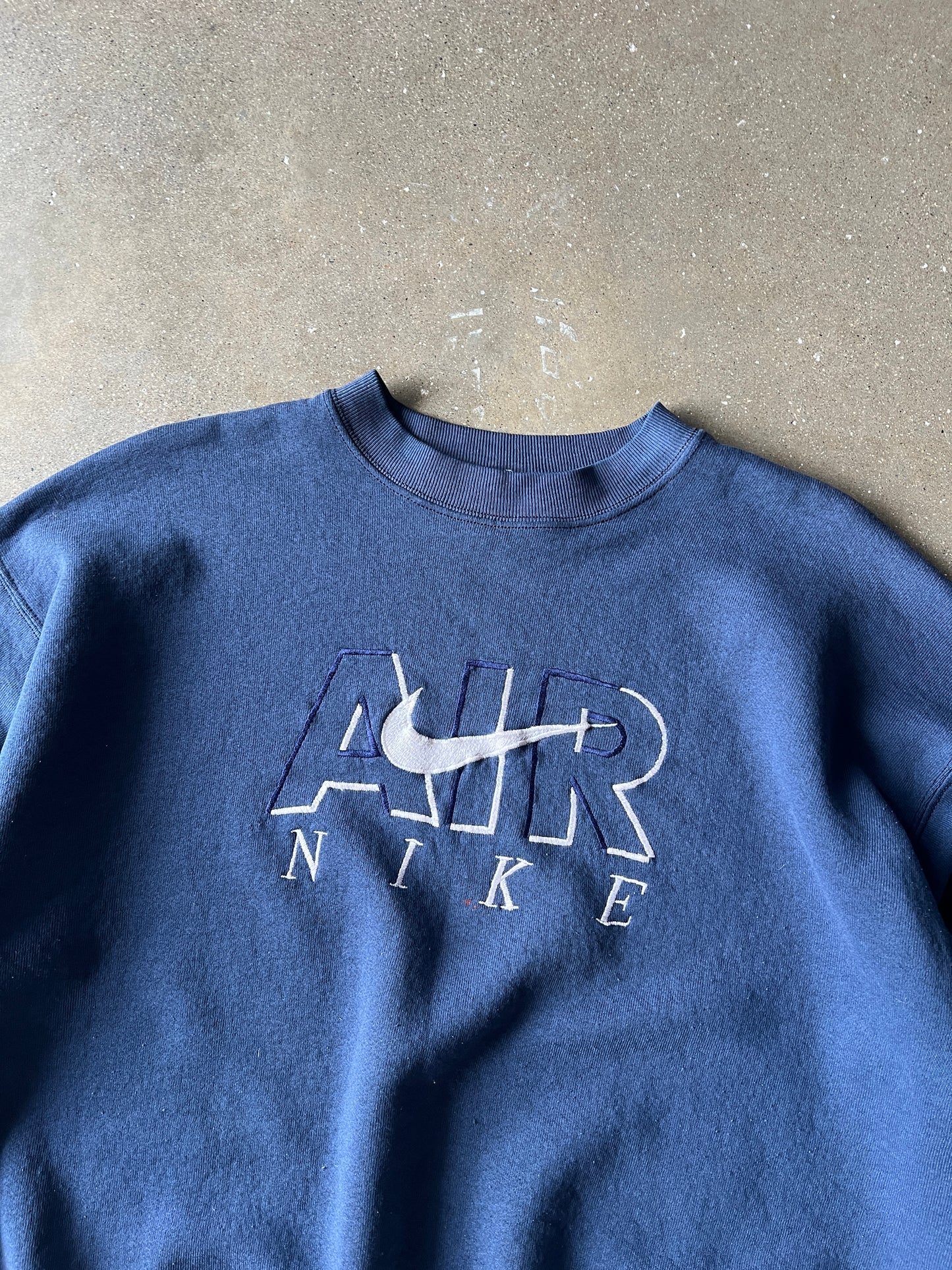 Vintage Midnight Blue Air Nike Crew Neck Sweater - XL