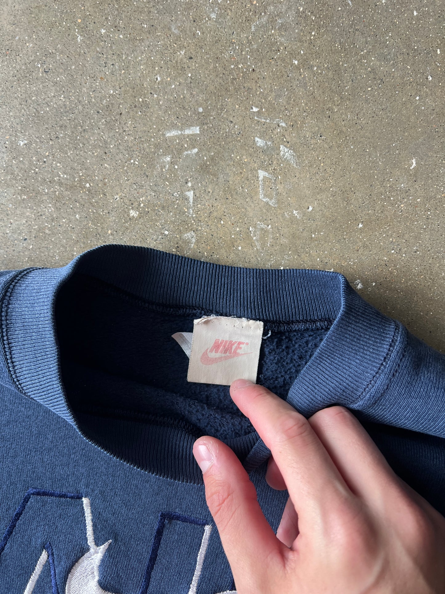 Vintage Midnight Blue Air Nike Crew Neck Sweater - XL