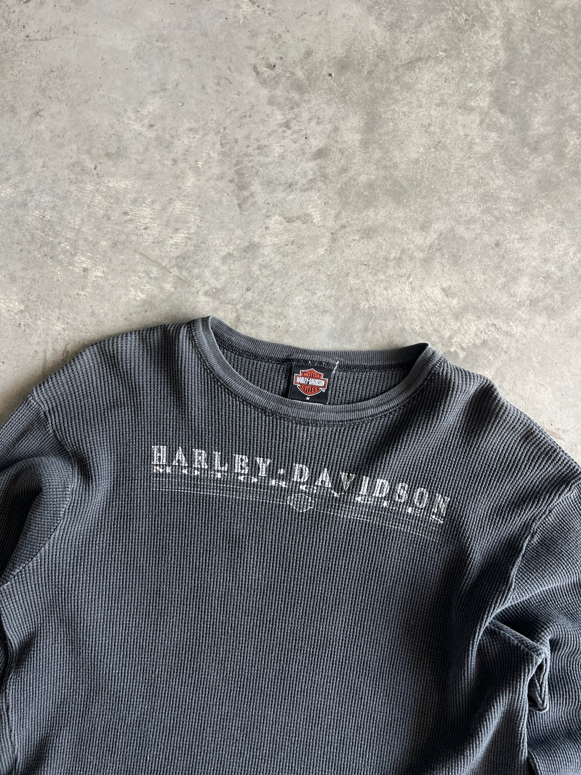 Vintage Faded Harley Davidson Thermal Shirt - M