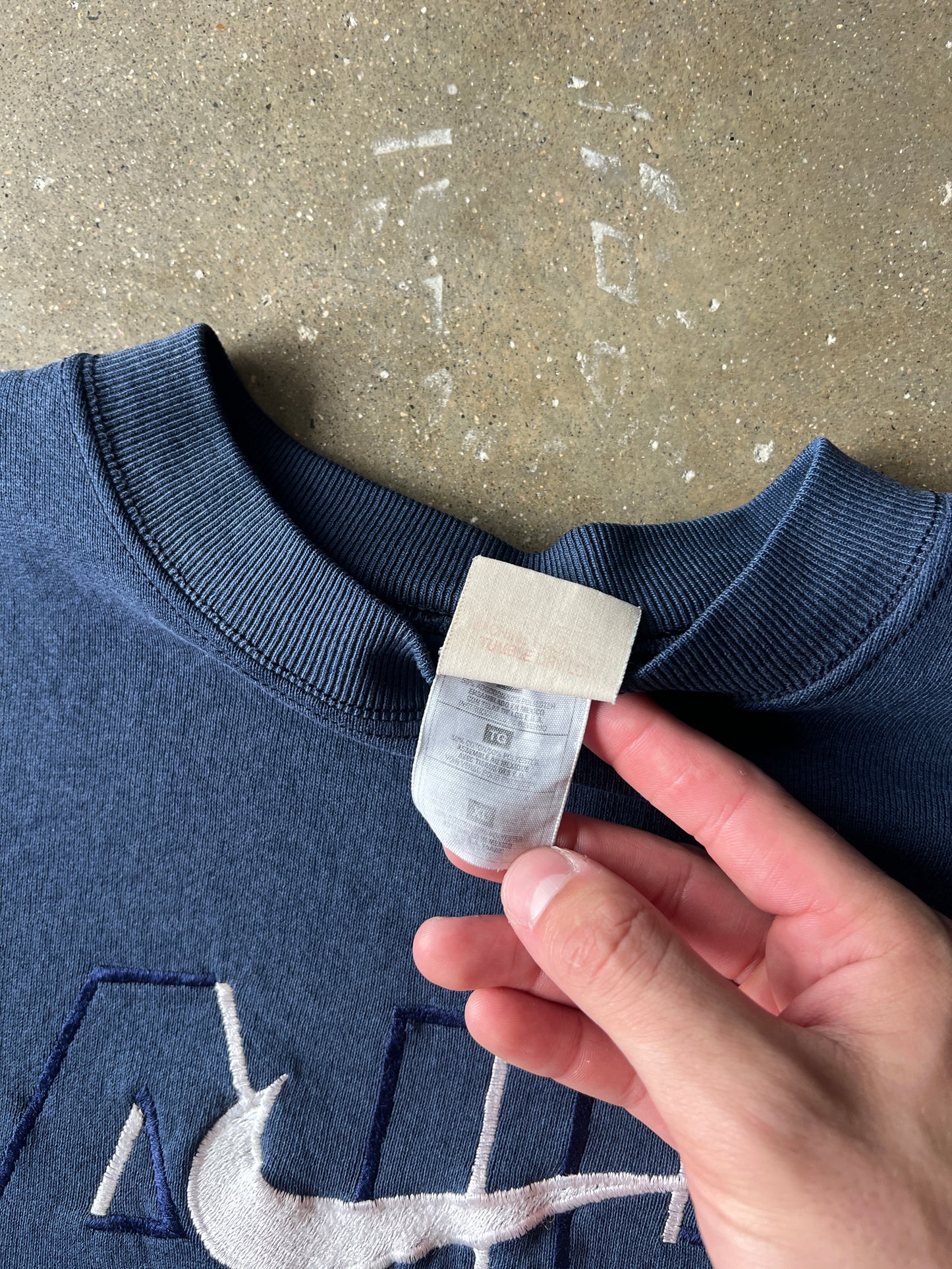 Vintage Midnight Blue Air Nike Crew Neck Sweater - XL