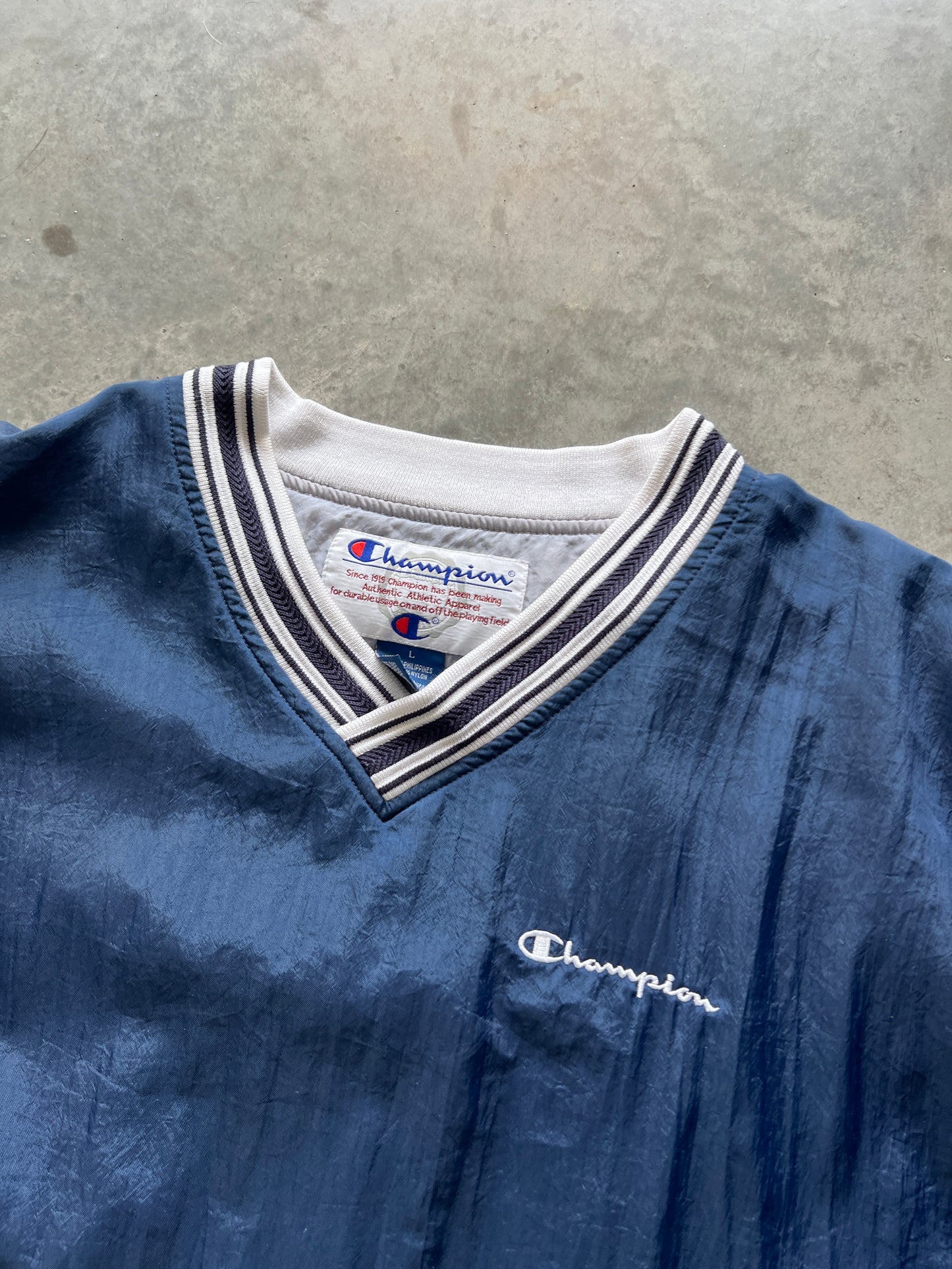 Vintage Ocean Blue Champion Windbreaker - XL