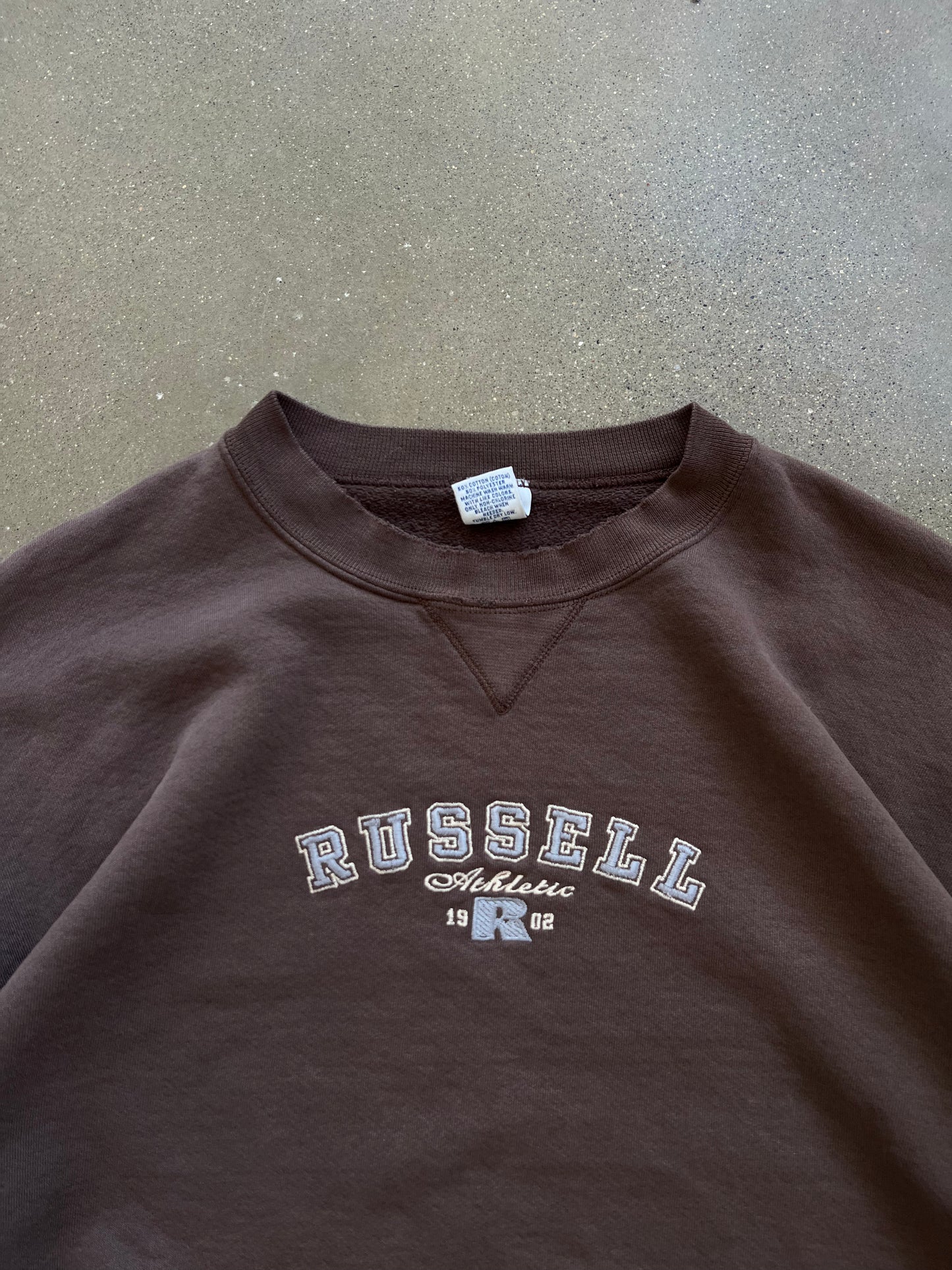 Vintage Faded Brown Russell Crew - XL
