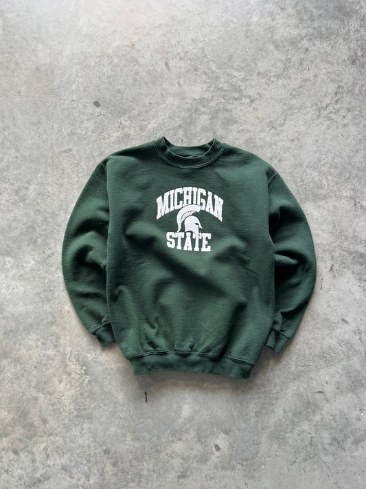 Vintage Green Michigan State Crew - YL