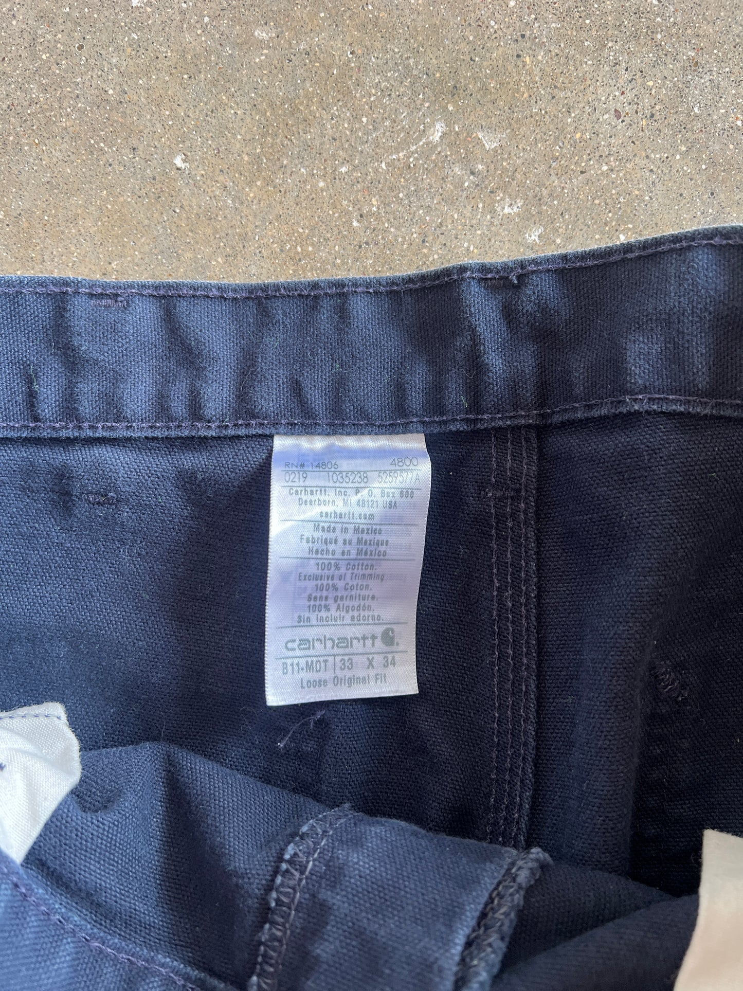 Vintage Nay Blue Carhartt Pants - 33x34