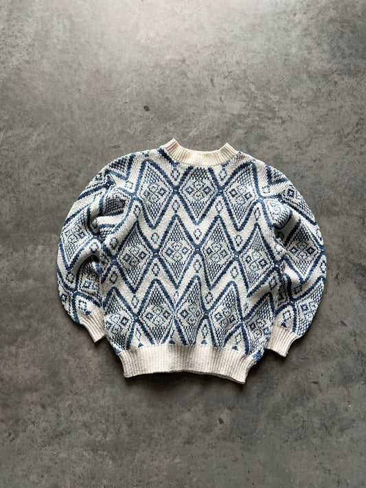 Vintage Atlantic Blue Knit Sweater - M