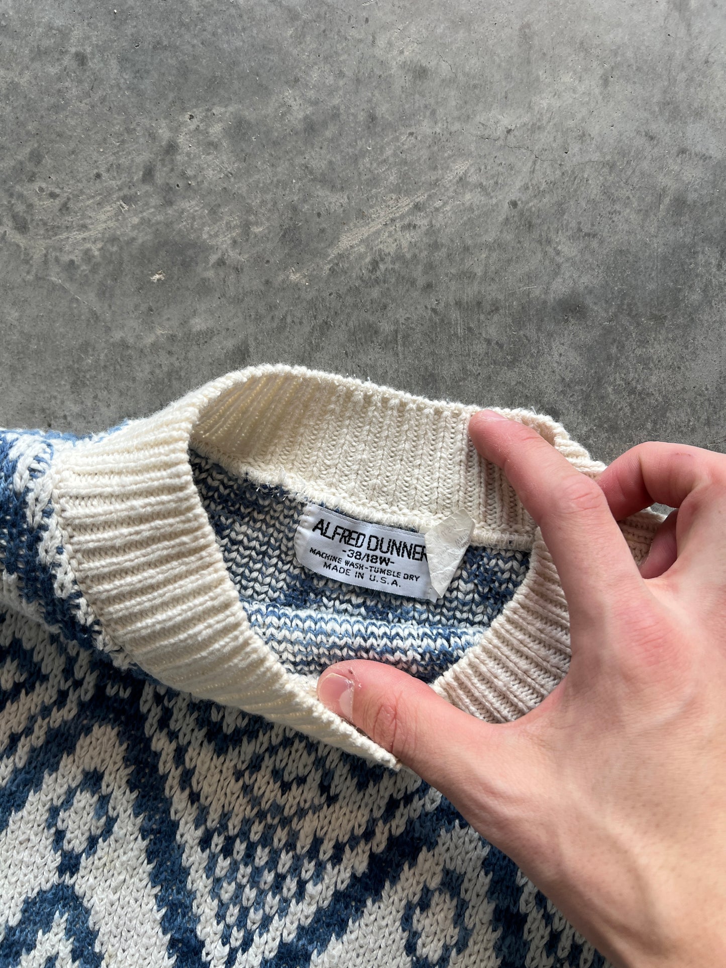 Vintage Atlantic Blue Knit Sweater - M