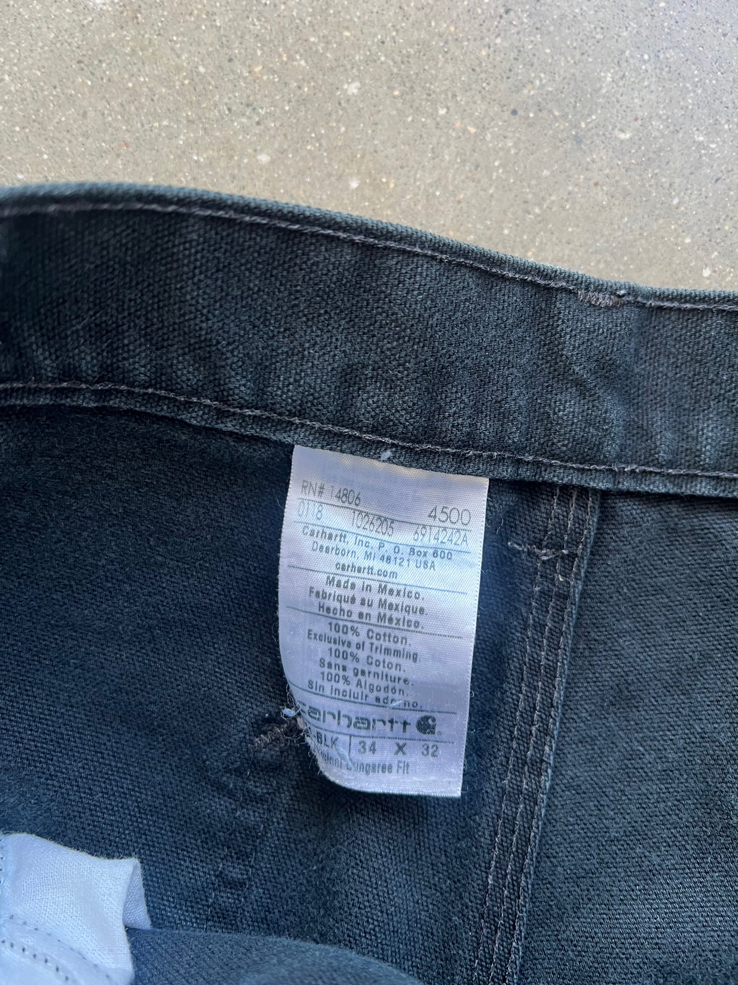 Vintage Black Carhartt Carpenter Pants - 34x32