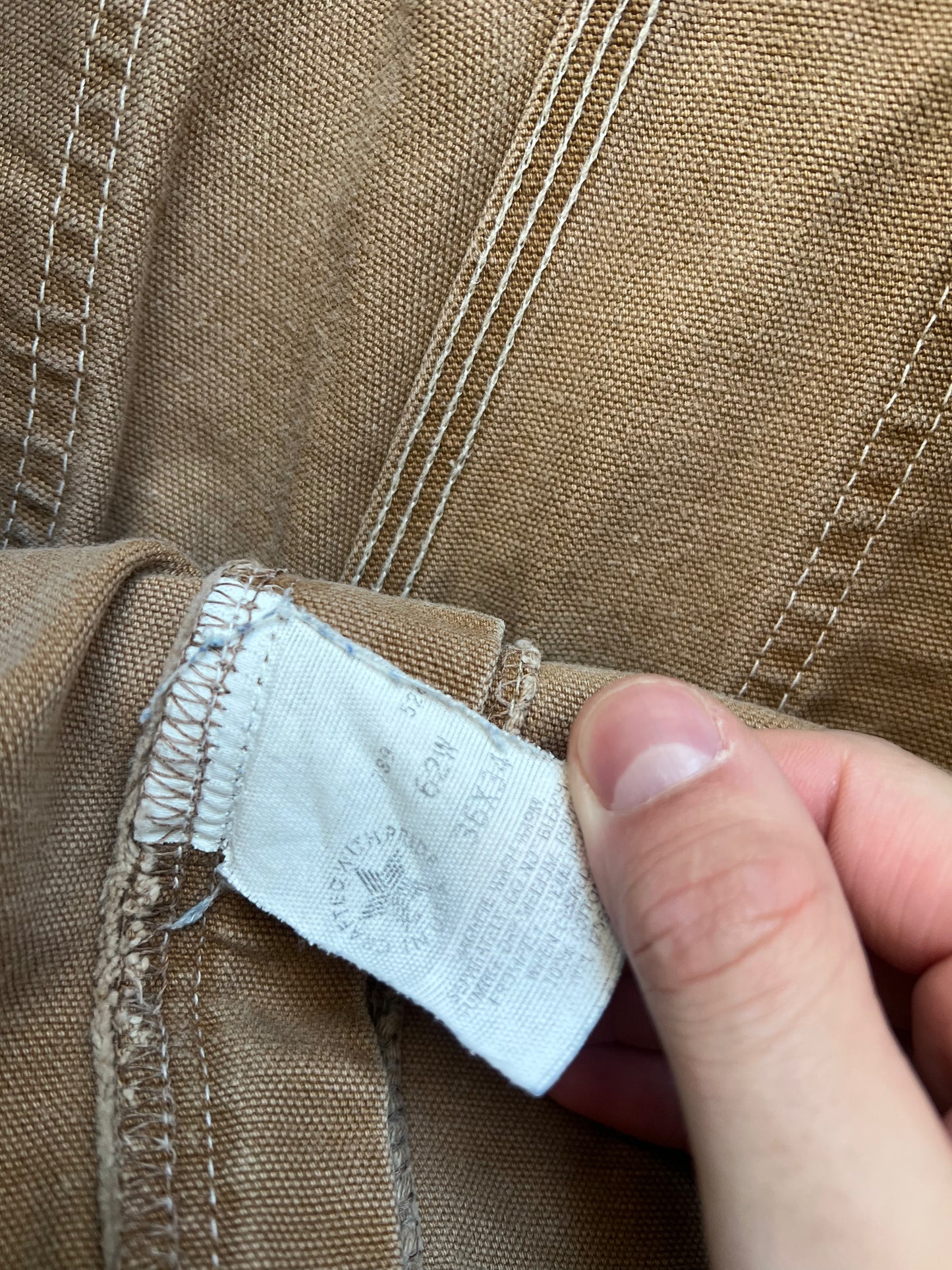 Vintage Faded Tan Carhartt Double Knee Pants - 36