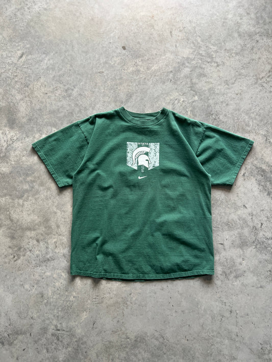 Vintage Forest Green Michigan State Shirt - M