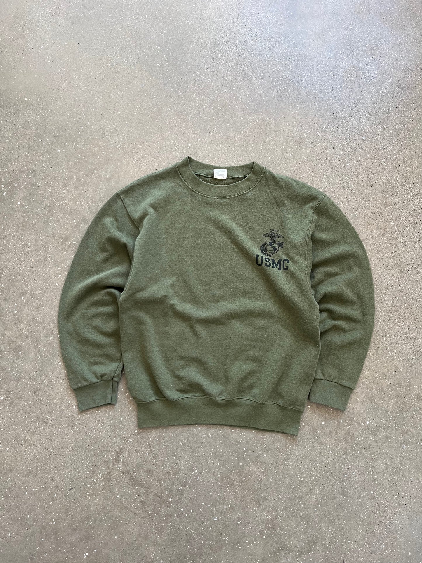 Vintage Forest Green USMC Crew - S