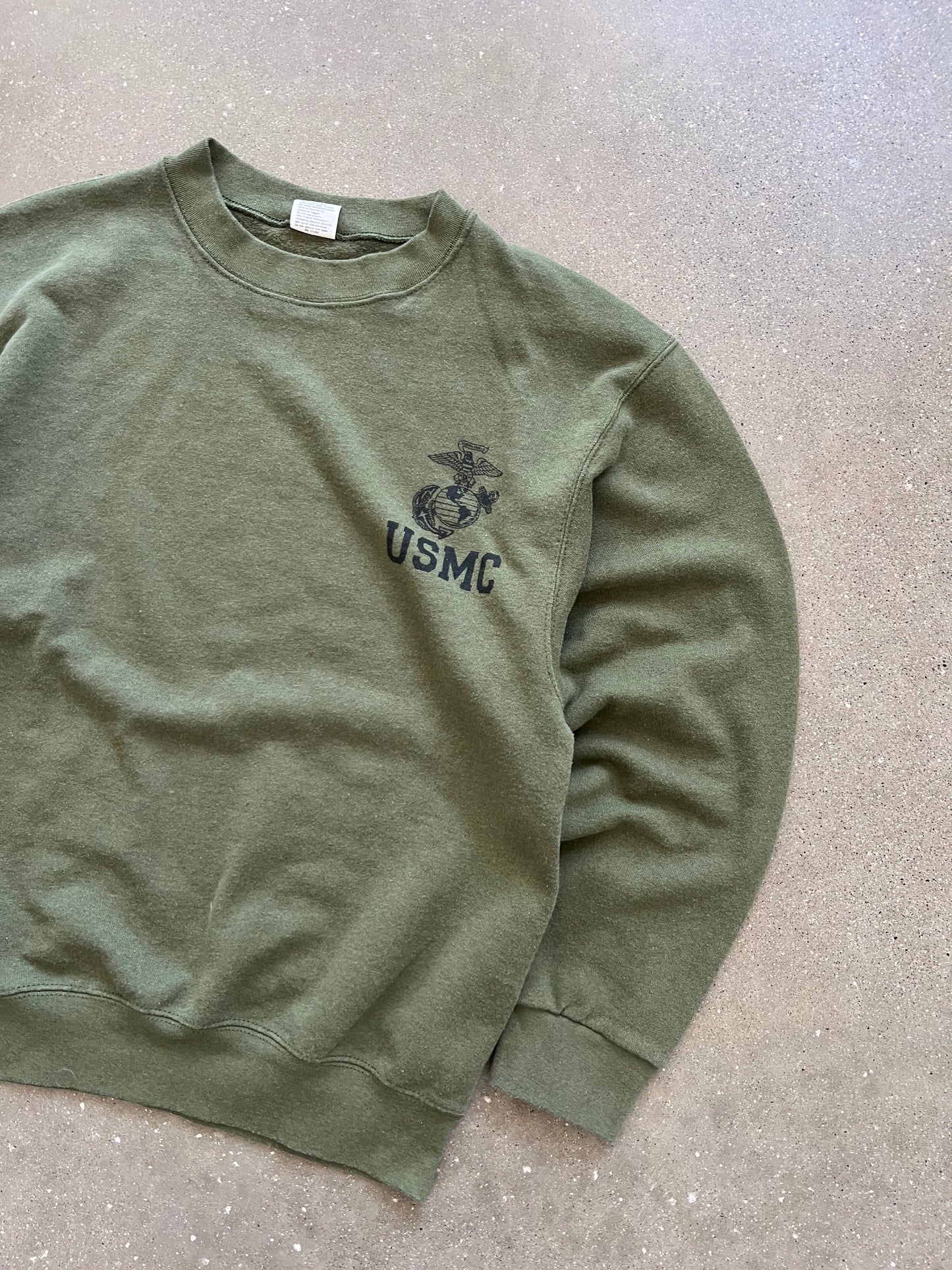 Vintage Forest Green USMC Crew - S