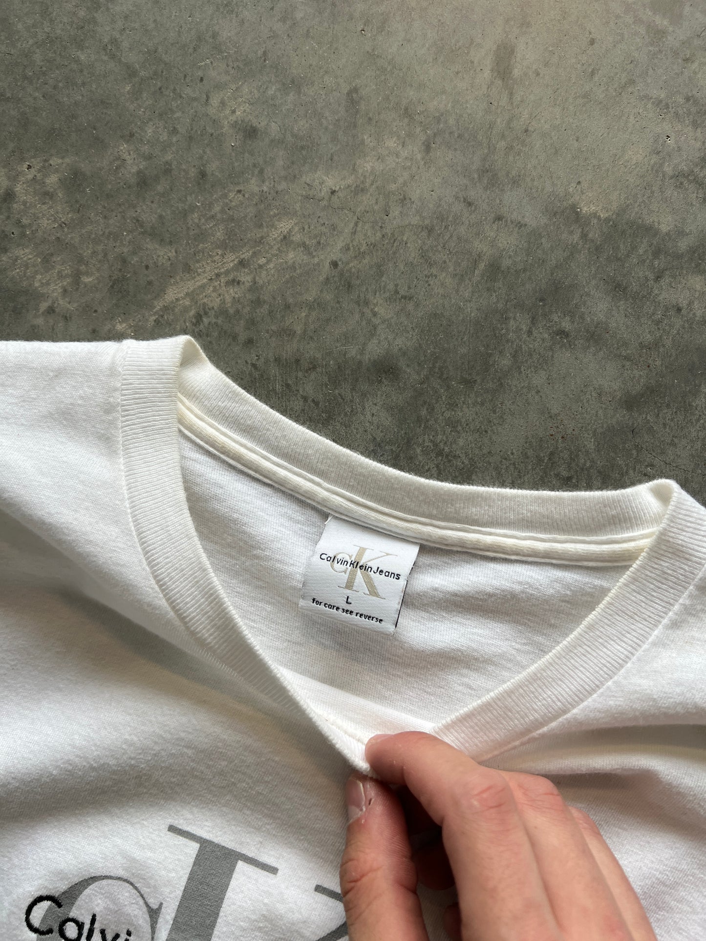 Vintage Ivory White Calvin Klein Shirt - M