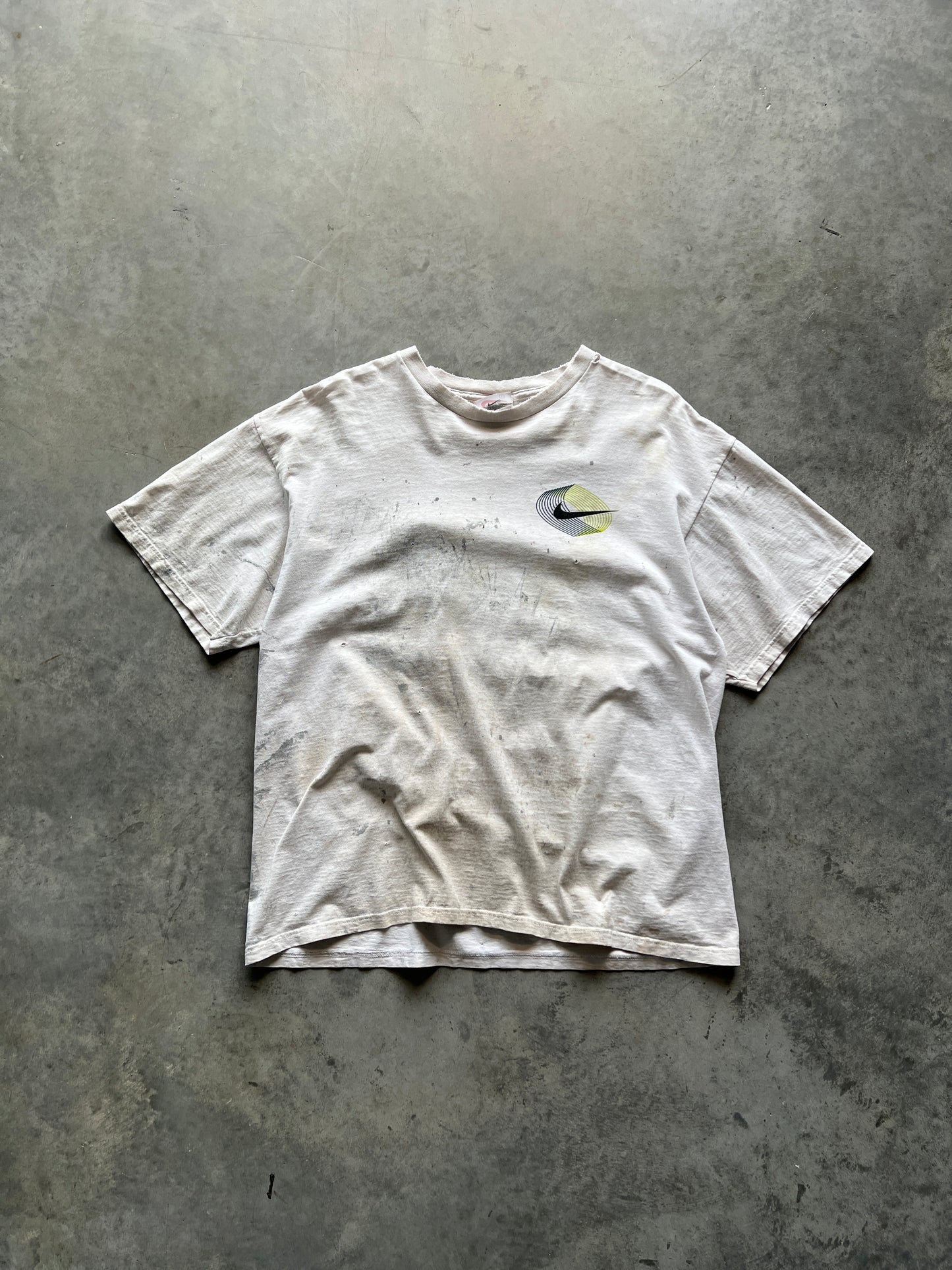 Vintage Thrashed White Nike Shirt - M