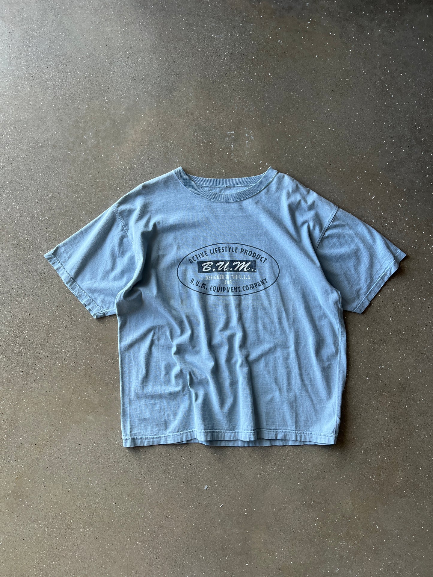 Vintage Sky Blue Bum Equipment Shirt - XL