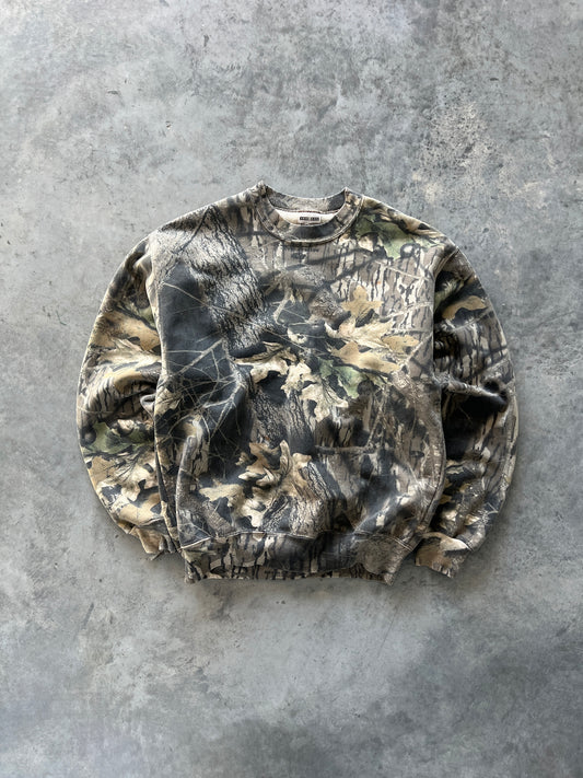 Vintage Dusty RealTree Camo Crew - M