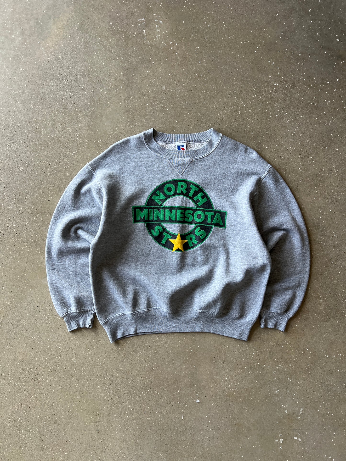 Vintage Grey Minnesota North Stars Crew -