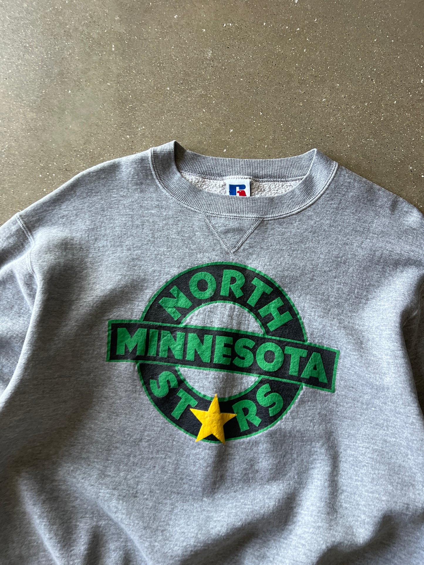 Vintage Grey Minnesota North Stars Crew -