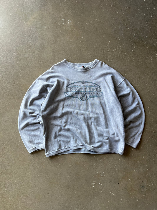 Vintage Grey Harley Davidson Crew - XL