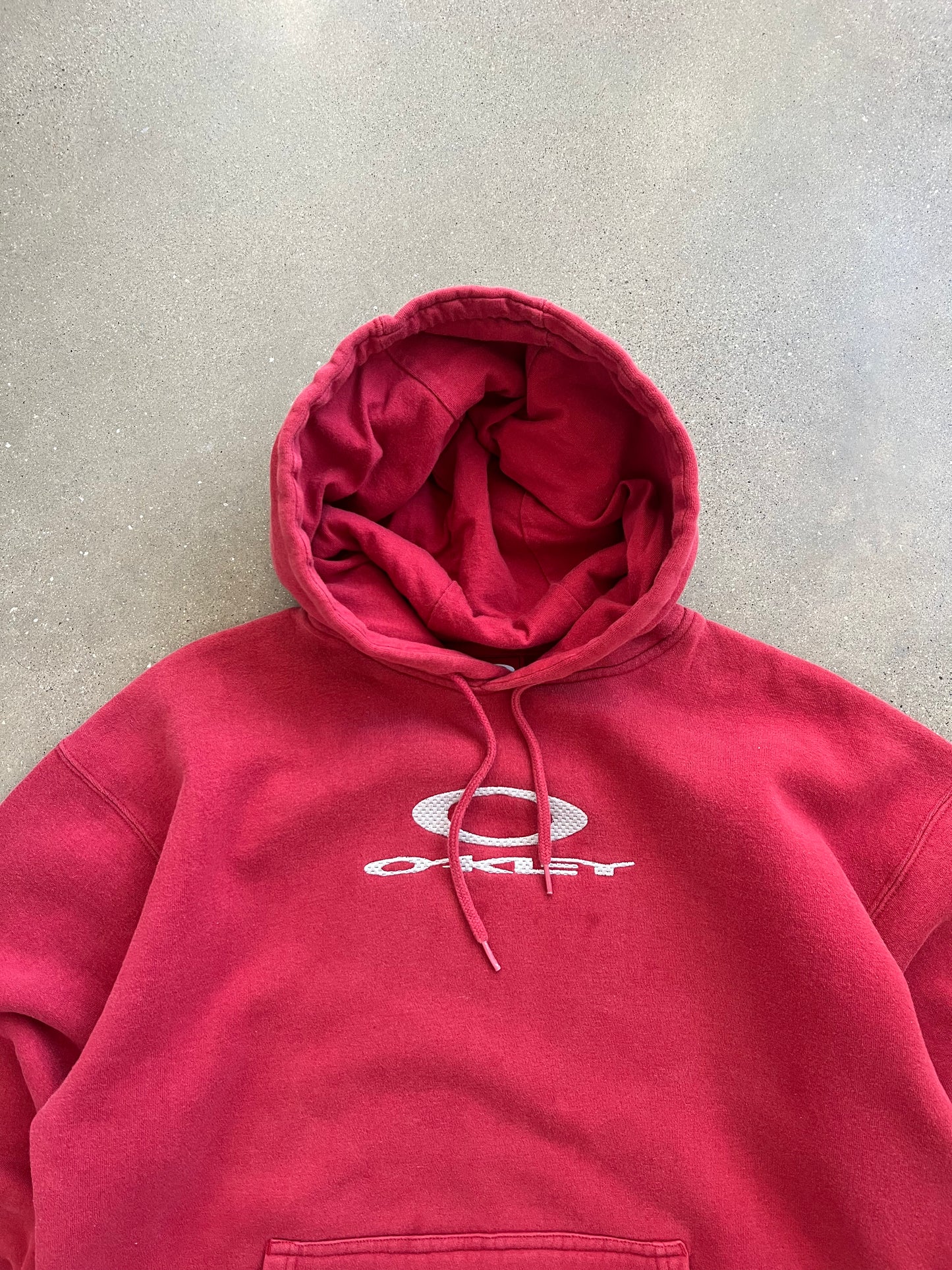 Vintage Red Oakley Software Hoodie - M