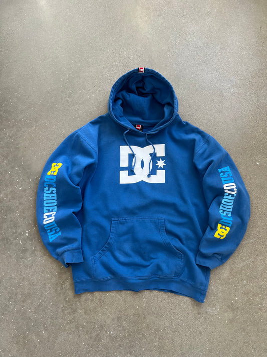 Vintage Sky Blue DC Shoes Hoodie - L