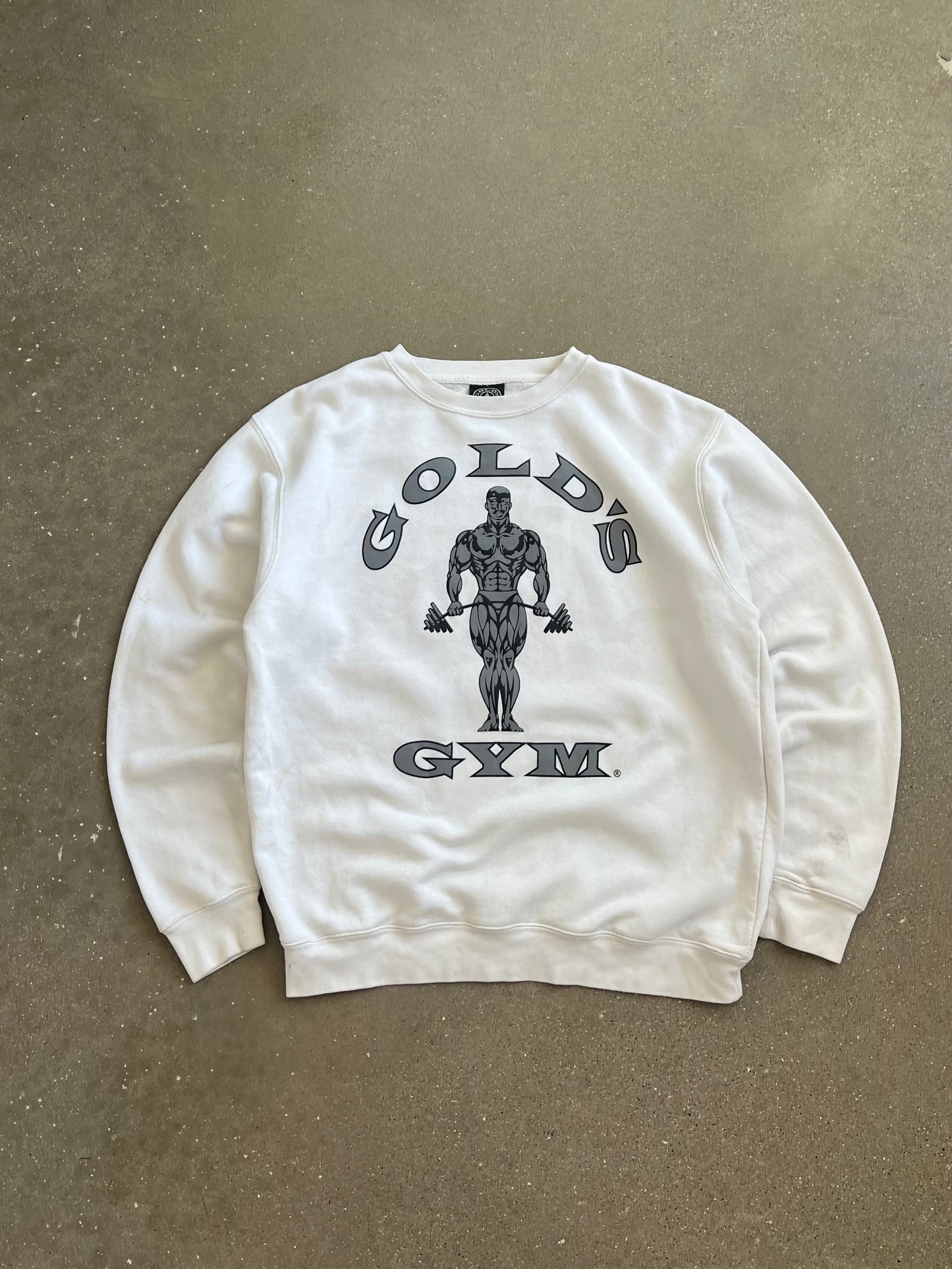 Vintage White Golds Gym Crew - L
