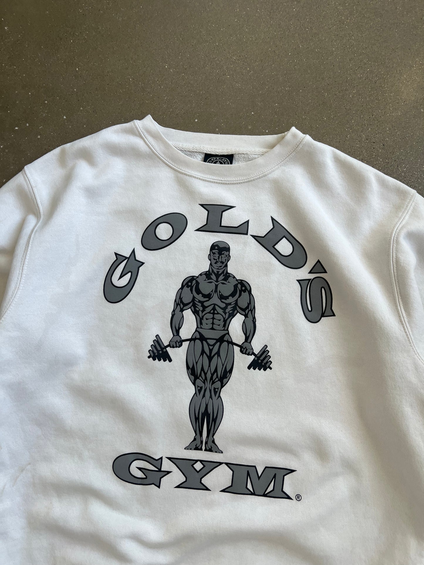 Vintage White Golds Gym Crew - L
