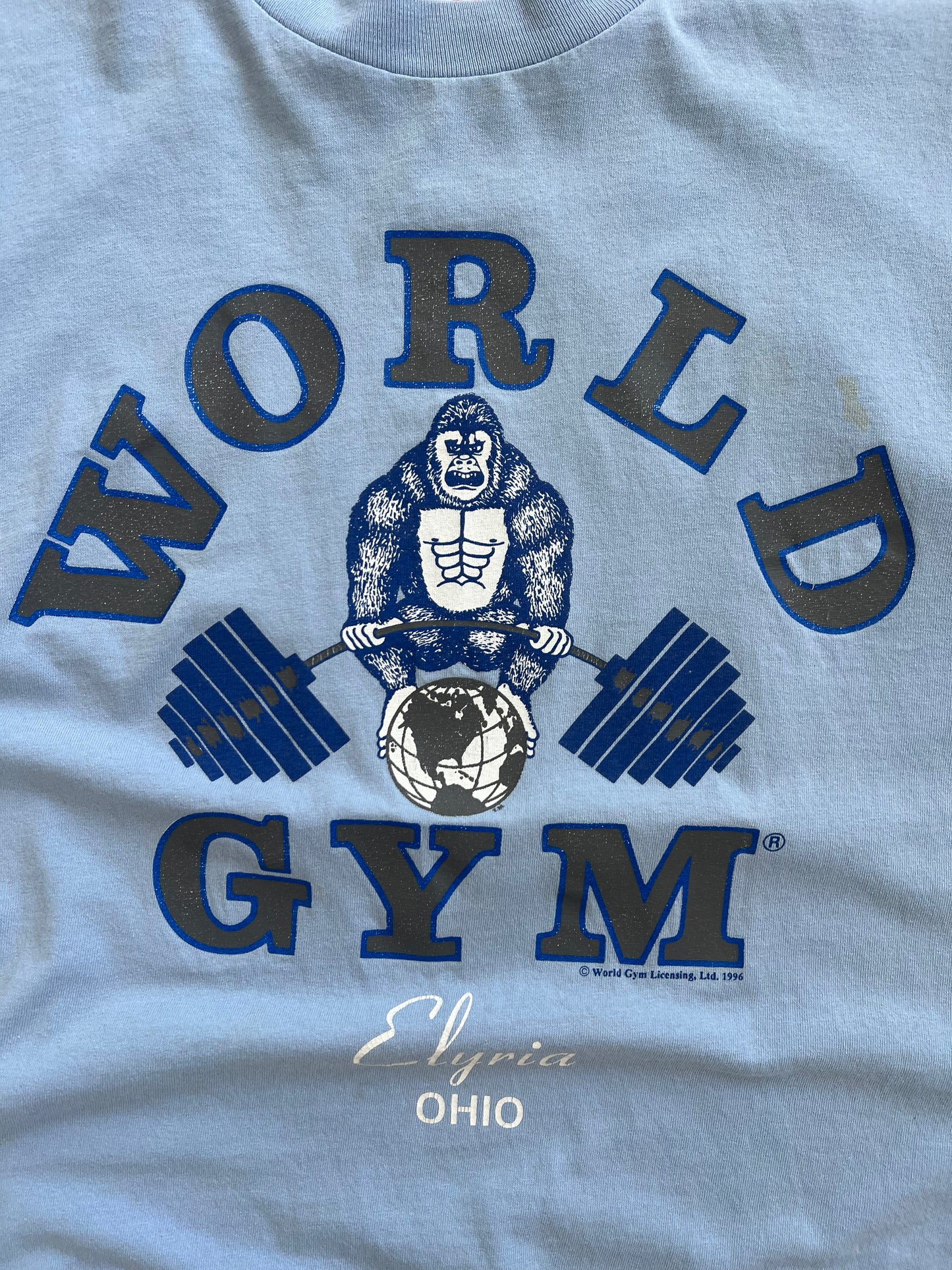 Vintage Blue World Gym Shirt - M