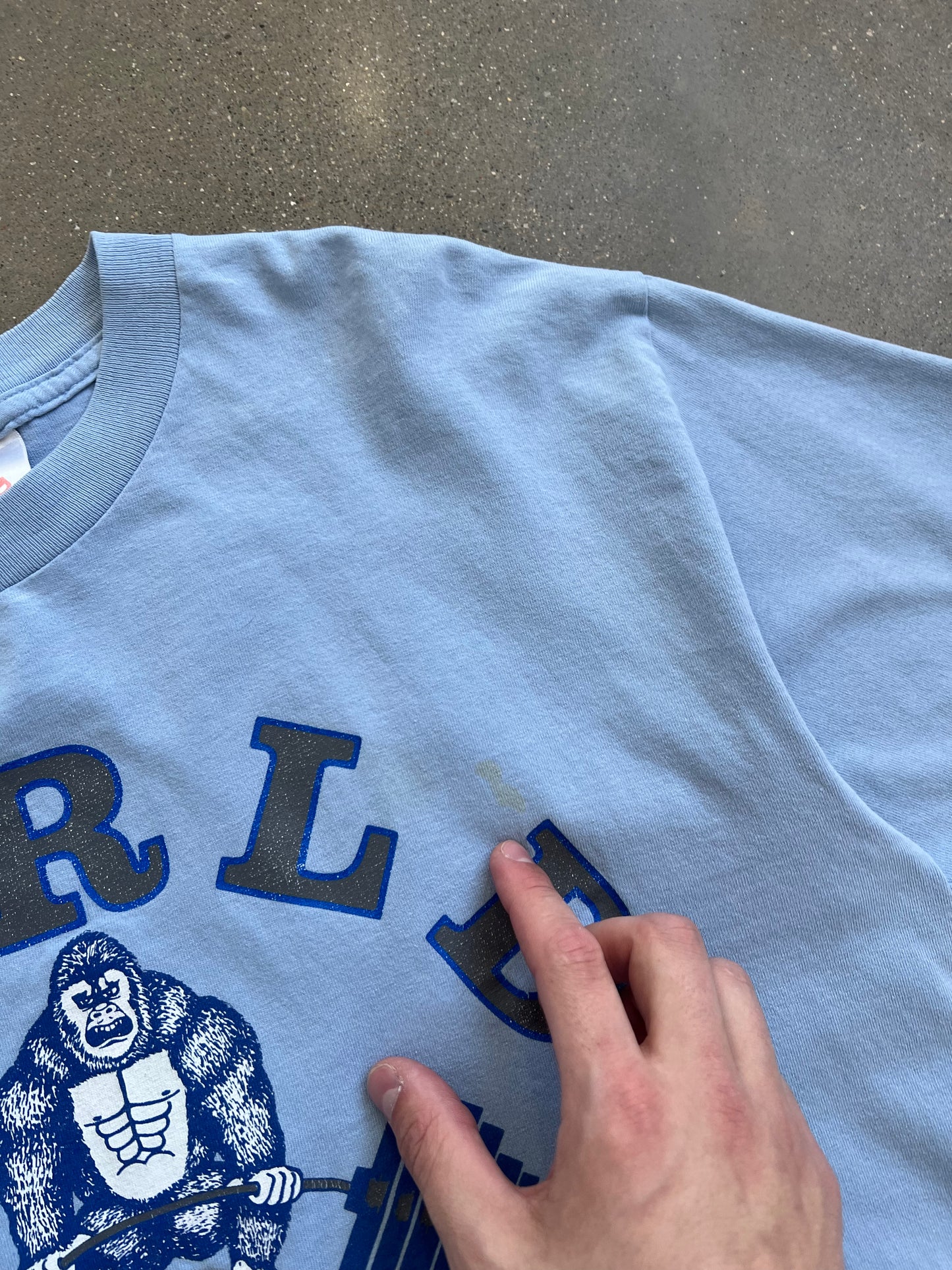 Vintage Blue World Gym Shirt - M