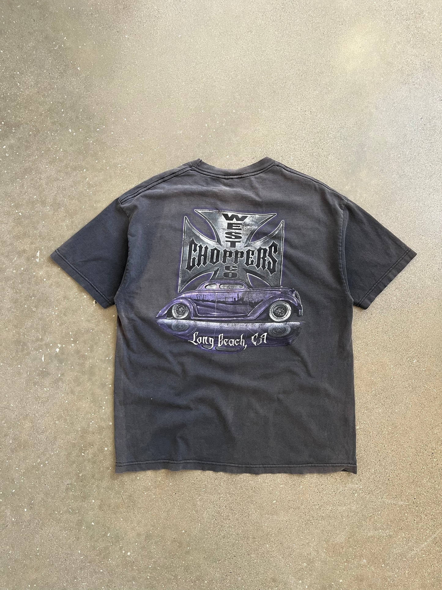 Vintage Faded Black West Coast Choppers Shirt - L