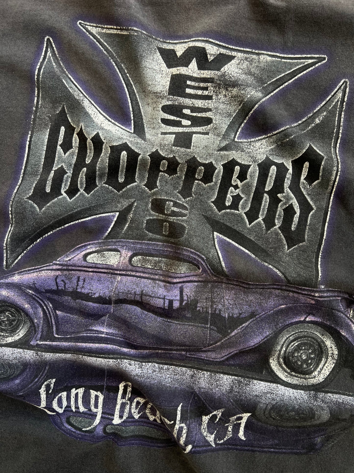 Vintage Faded Black West Coast Choppers Shirt - L