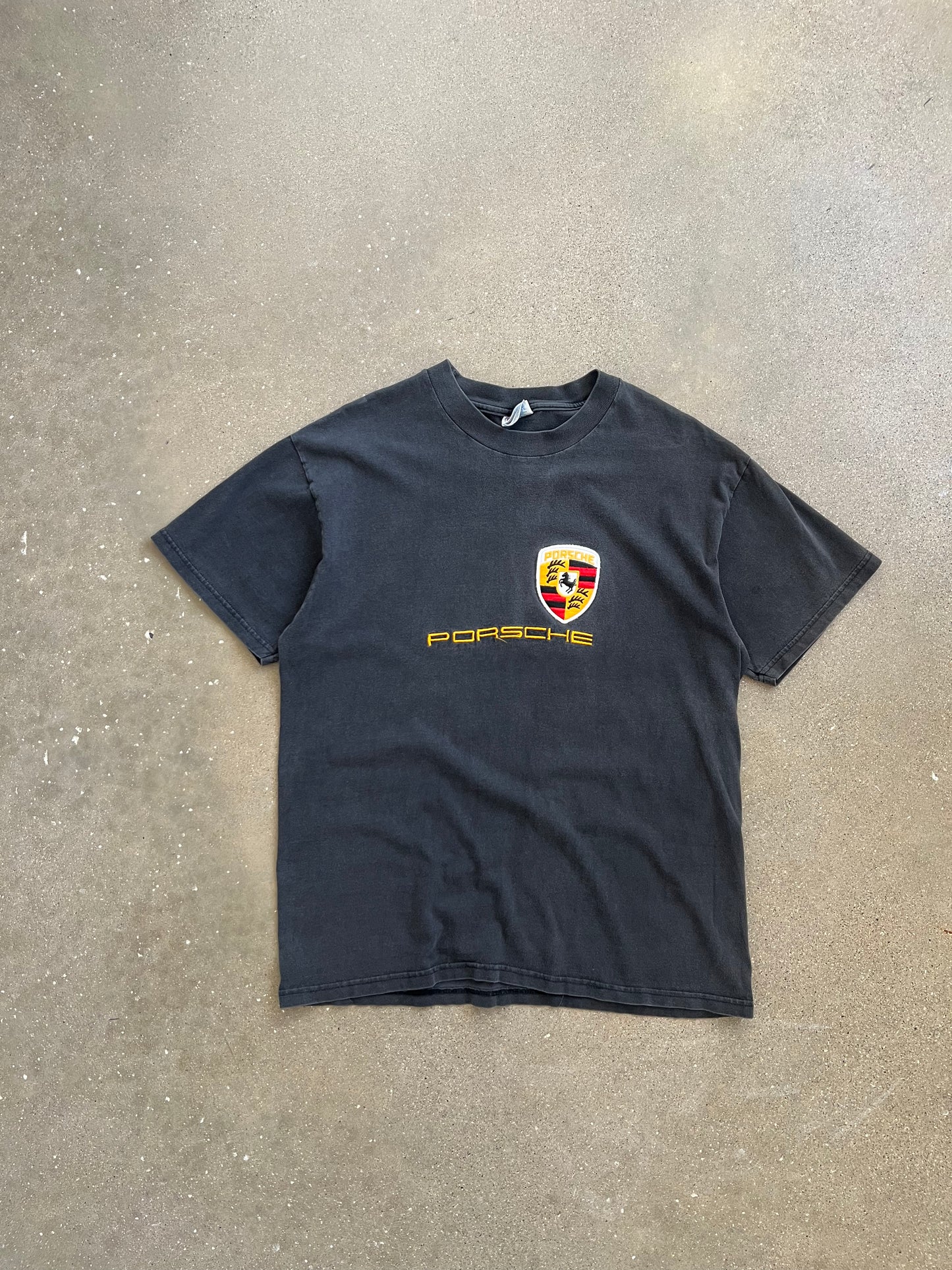 Vintage Faded Black Porsche Shirt - L