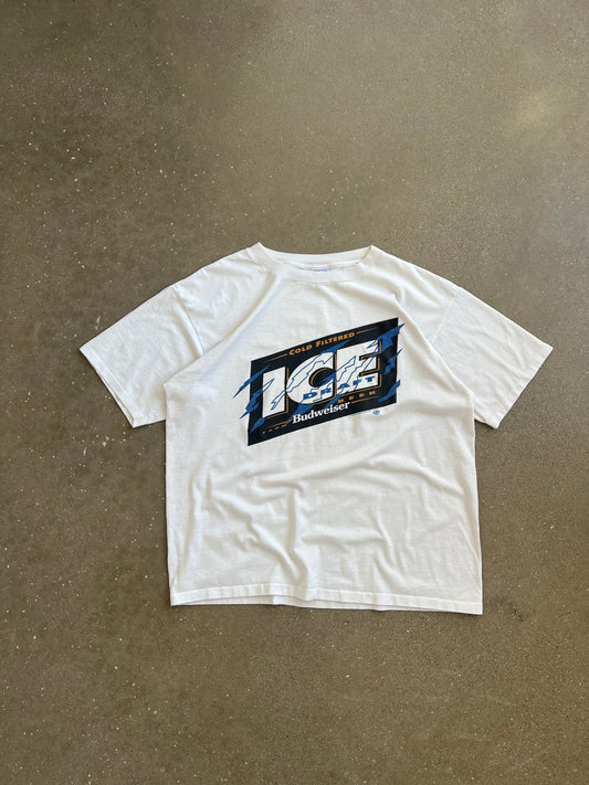 Vintage White Budweiser Ice Shirt - XL