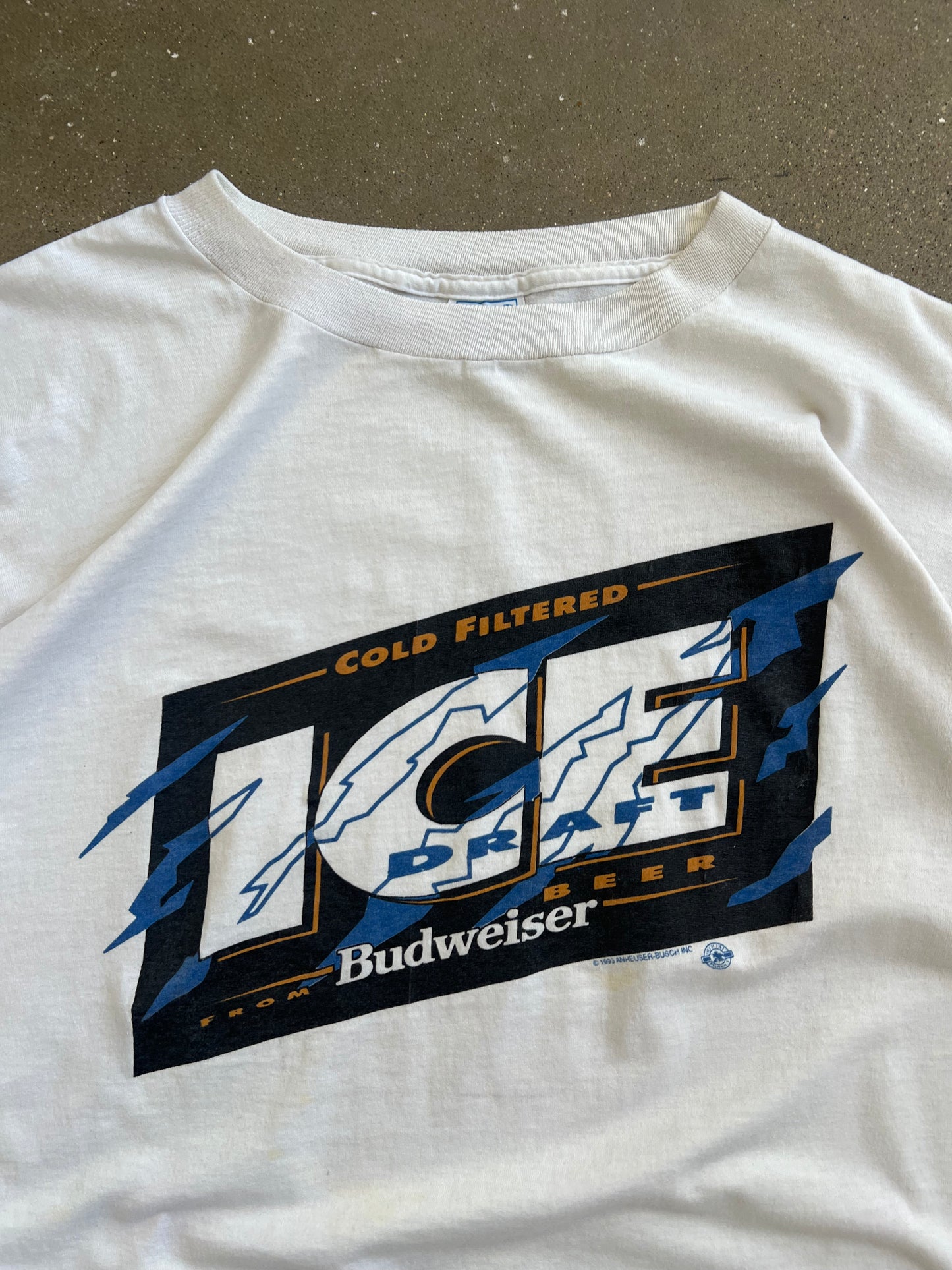 Vintage White Budweiser Ice Shirt - XL