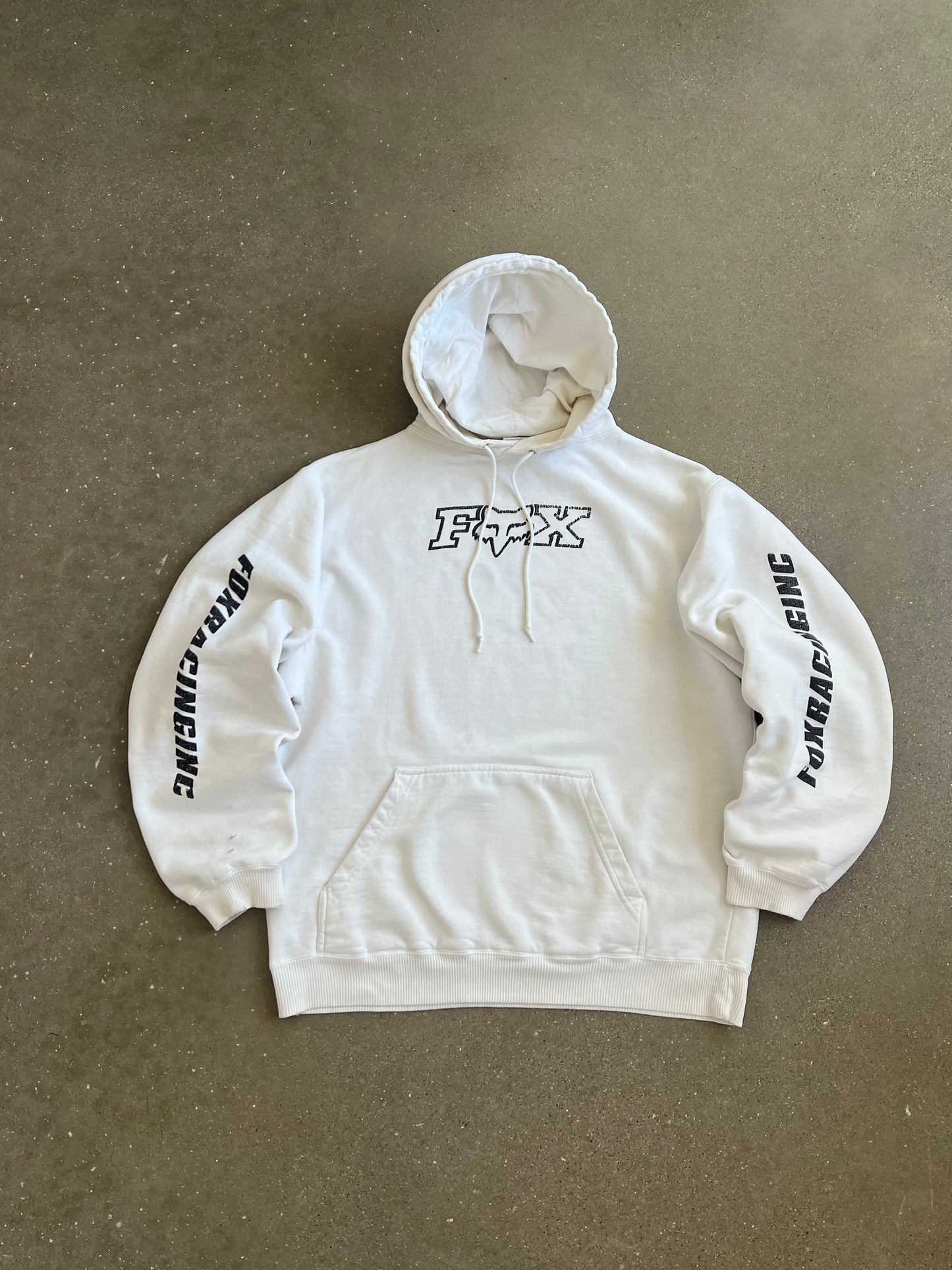 Vintage White Fox Racing Hoodie - M