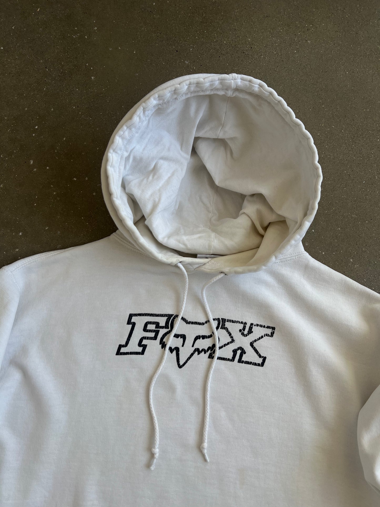 Vintage White Fox Racing Hoodie - M