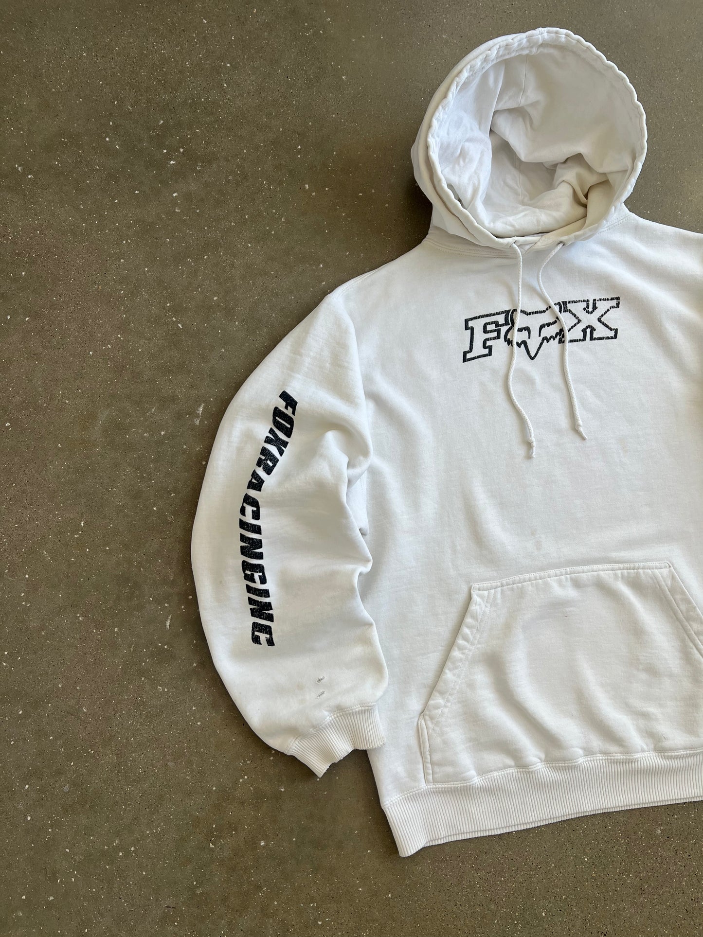 Vintage White Fox Racing Hoodie - M