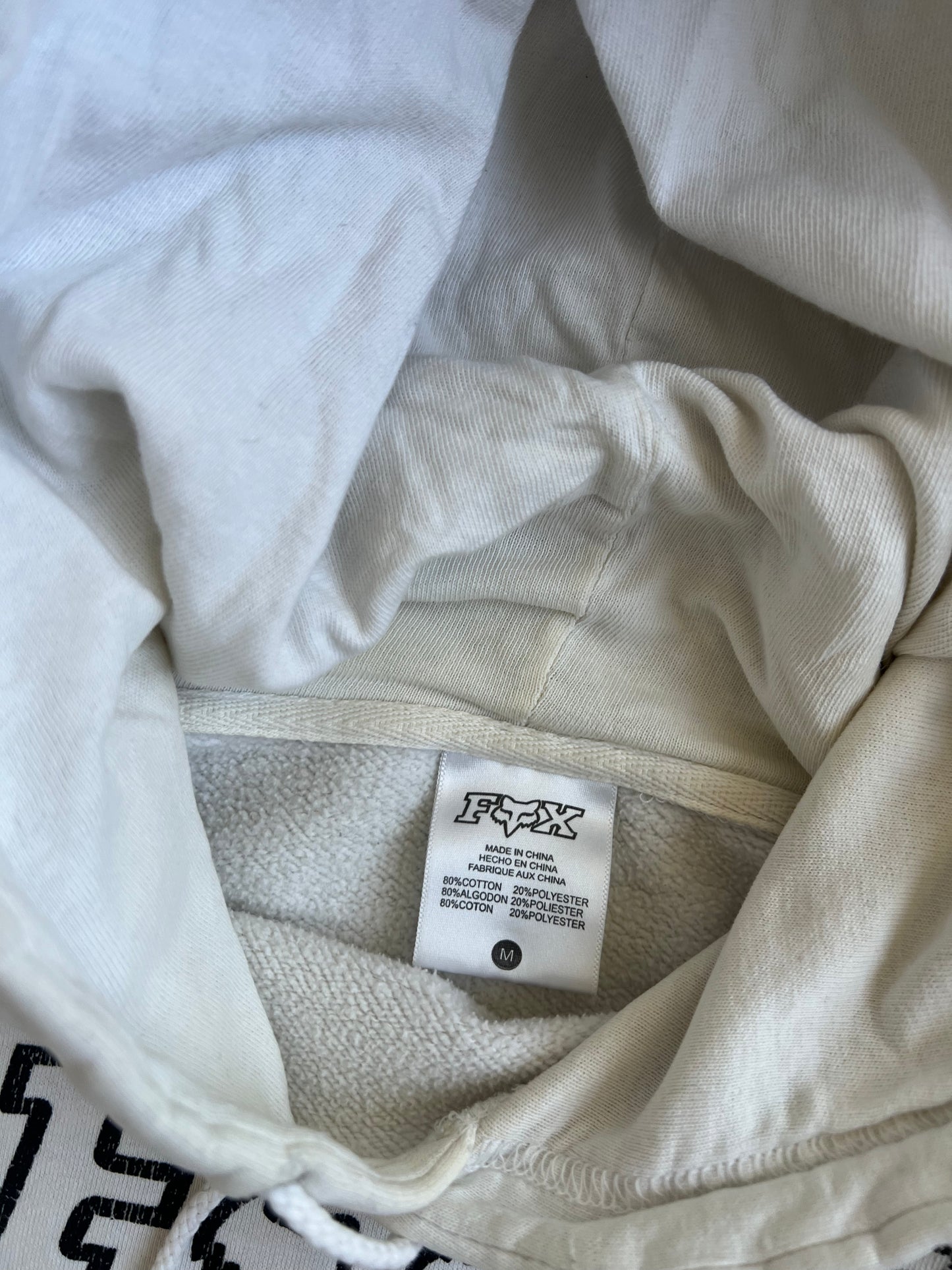 Vintage White Fox Racing Hoodie - M