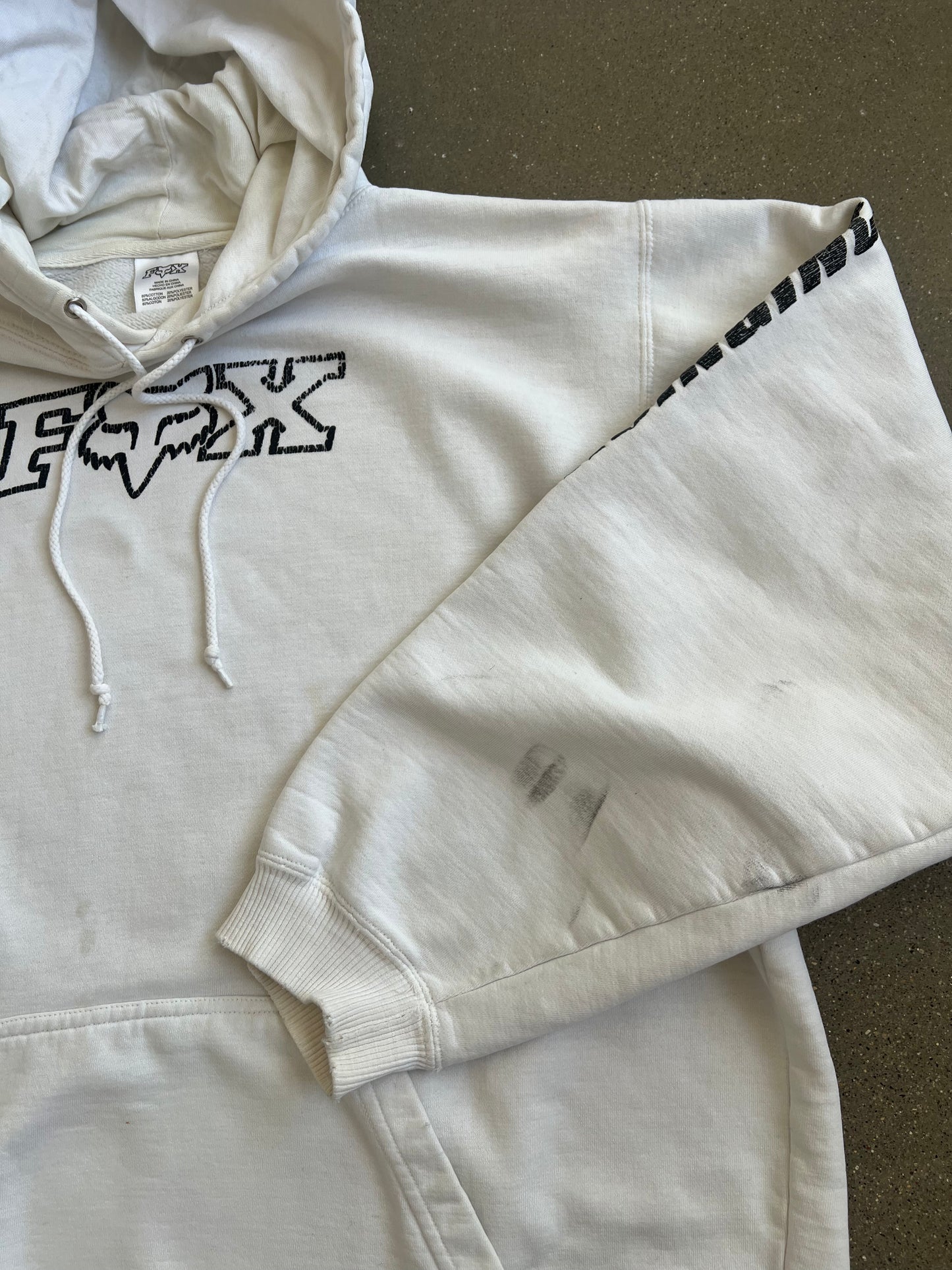 Vintage White Fox Racing Hoodie - M