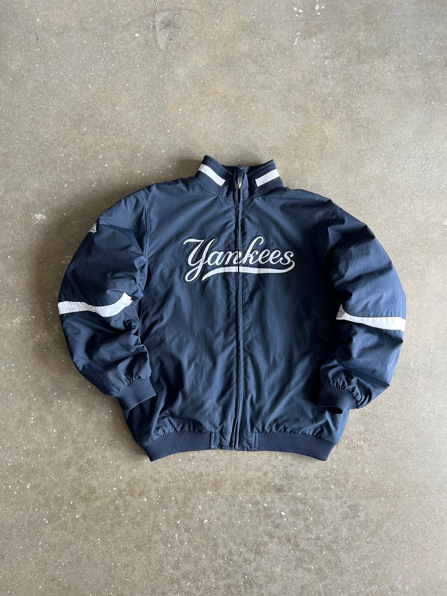 Vintage Navy Blue Yankees Jacket - M